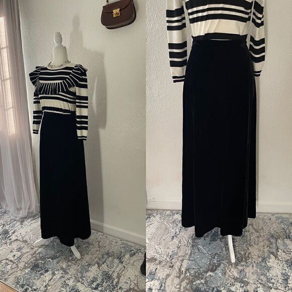 Vintage GIORGIO ARMANI Milano velvet skirt sz 40 - Picture 1 of 15